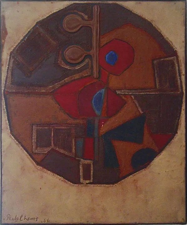 Paulo Chaves - Quadro, Arte em Pintura, Técnica Mista, Paisagem Interior II, de 1966