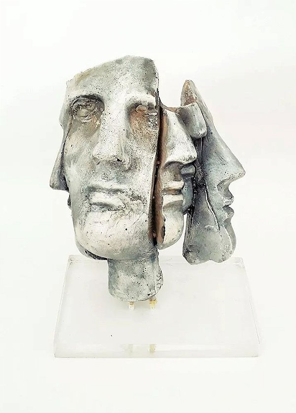 Atribuído a Marta Minujín - Escultura em Cerâmica, Representação de Rosto Fragmentado, 1985
