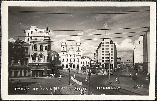 Recife - Pernambuco -  Praça Independência, Cartão Postal Fotográfico Antigo Original