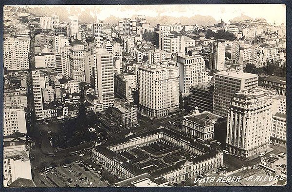 Rio Grande do Sul - Porto Alegre - Vista Aérea, Cartão Postal Fotográfico Antigo Original