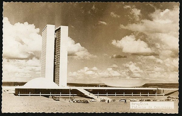 Brasília - Palácio do Congresso - Cartão Postal Fotográfico Antigo Original