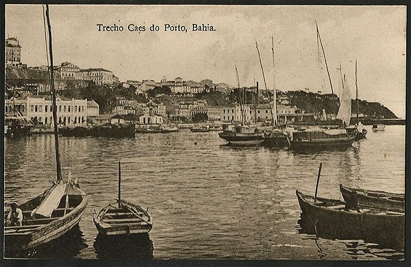 Bahia - Trecho Cais do Porto - Cartão Postal Tipográfico Antigo Original
