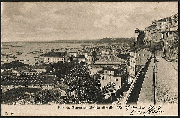 Bahia - Rua da Montanha - Cartão Postal Tipográfico Antigo Original