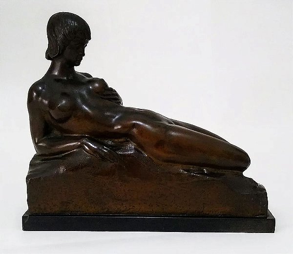 Elio De Giusto - Escultura Em Bronze, Nu Feminino - Lenach