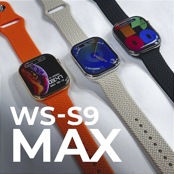 Smartwatch WS-S9 MAX - Série 9 - 47mm (TELA AMOLED) + 2 Pulseiras