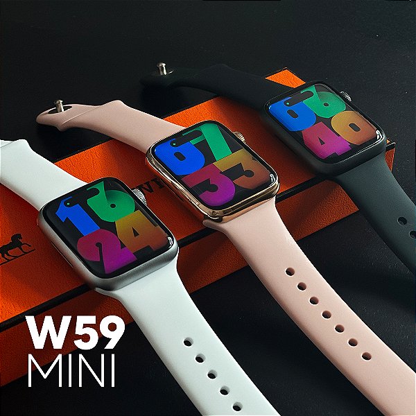 Smartwatch W59 Mini 2° Geração - Função Dois Gestos. Modelo 41mm