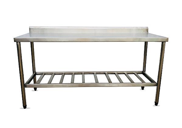 Mesa Bancada com prateleira e encosto