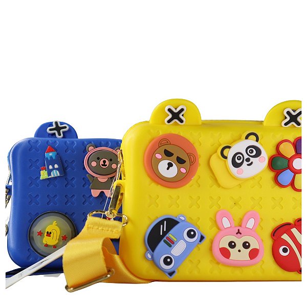 Mini Lancheira Infantil Bolsa Emborrachada Resistente Com Alça