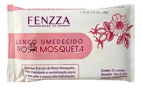 Lenço umedecido rosa mosqueta