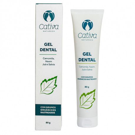 Cativa Natureza - Gel Dental Menta Orgânico Natural Vegano (pasta de dente) - 80g