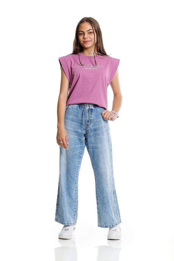 Conjunto De Regata Feminina E Calça Branca, Calça Jeans, 59% OFF