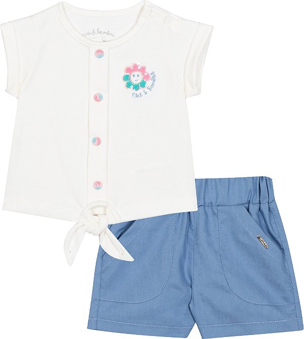 Conjunto Infantil Botoes Nini E Bambine