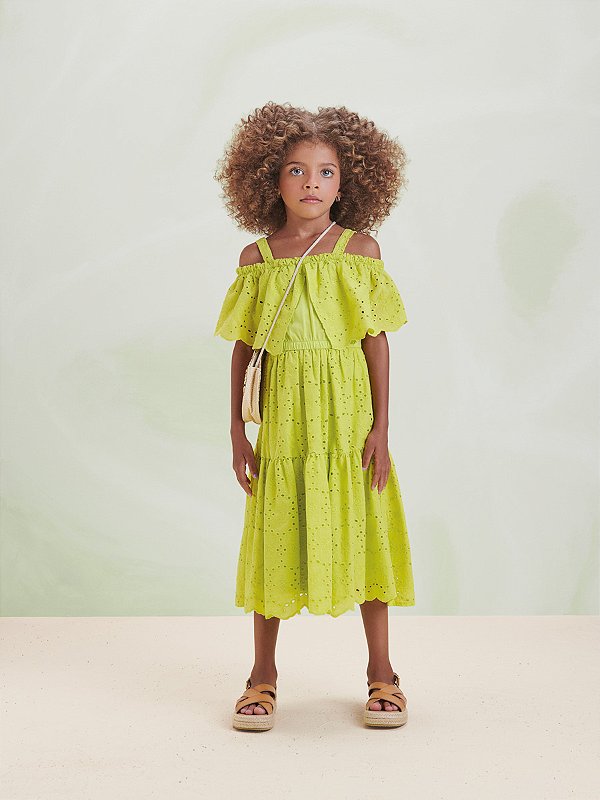 Vestido Infantil Laise Lima Anime