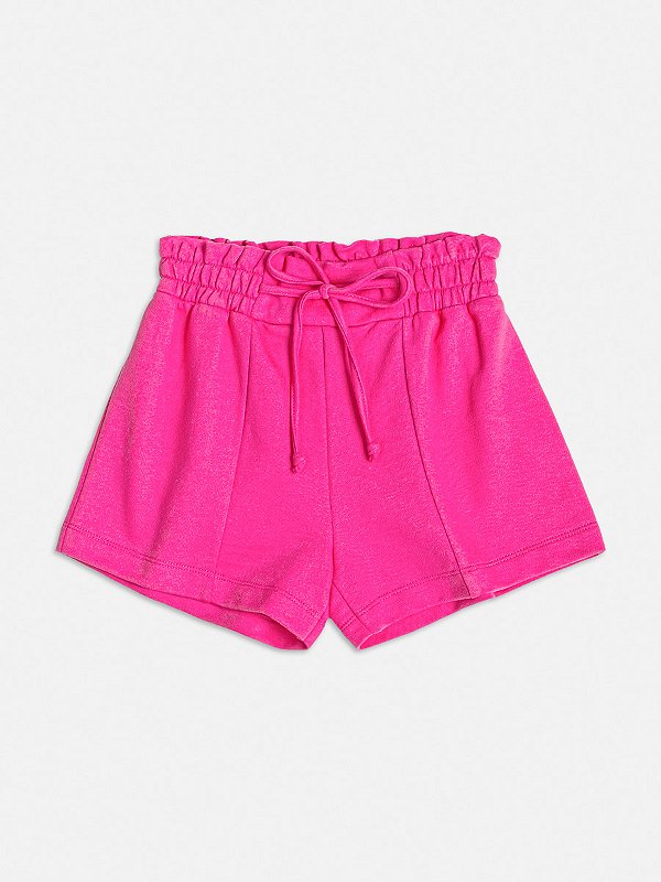 Short Infantil Moletom Pink  Momi