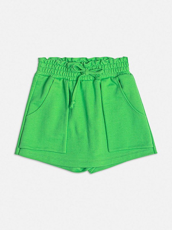 Short Saia Infantil Moletom Momi