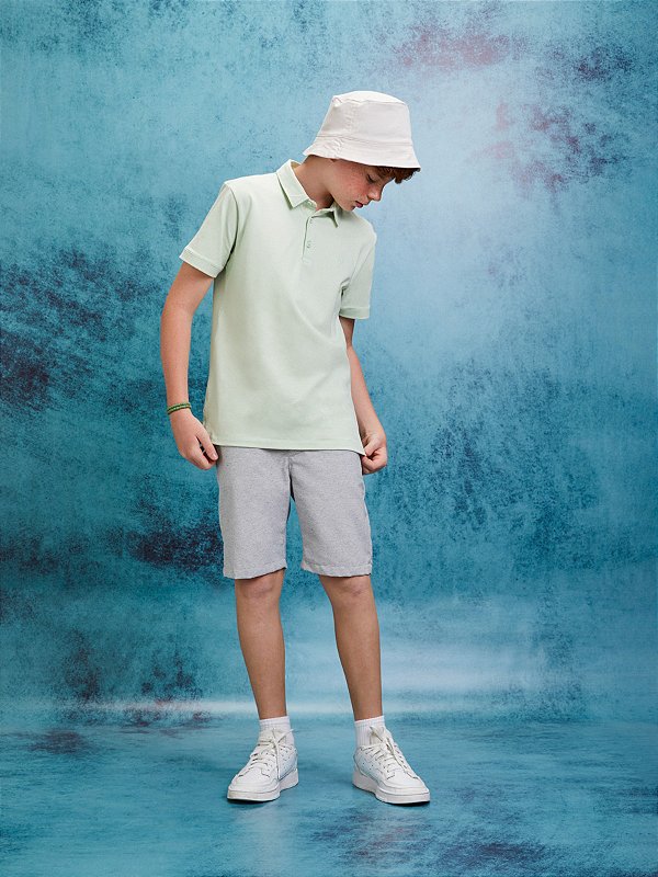 Camisa Polo Infantil Pistache Youcci