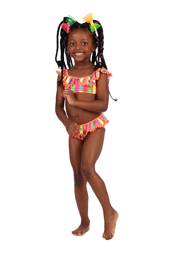 Biquini Infantil Smile Babados Siri