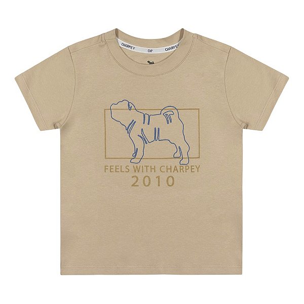 Camiseta Infantil Bege Charpey