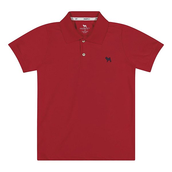 Polo Infantil Piquet Vermelha Charpey