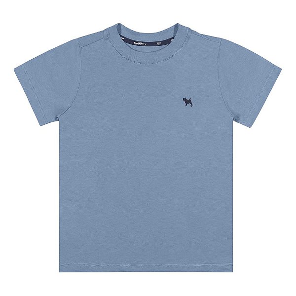 Camiseta Infantil Basica Azul Charpey