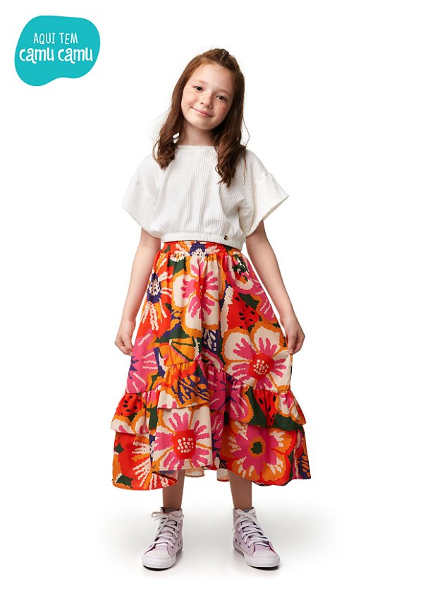 Blusa Cropped Canelada Branca Camu Camu