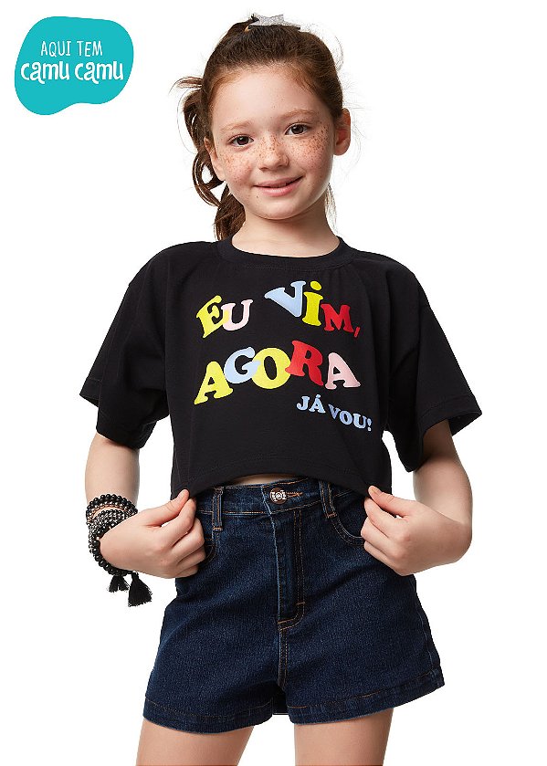 Shorts Jeans Infantil Camu Camu