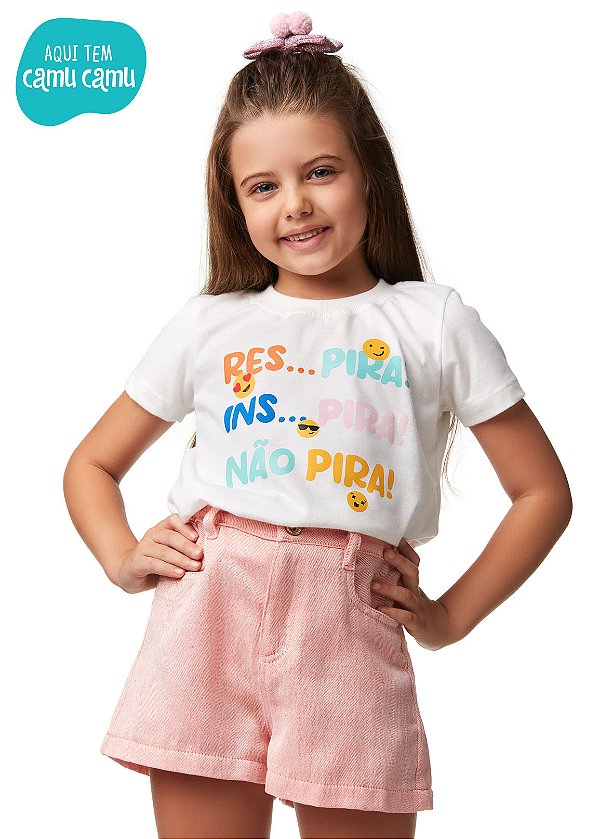 Blusa Cropped Infantil Respira Camu Camu