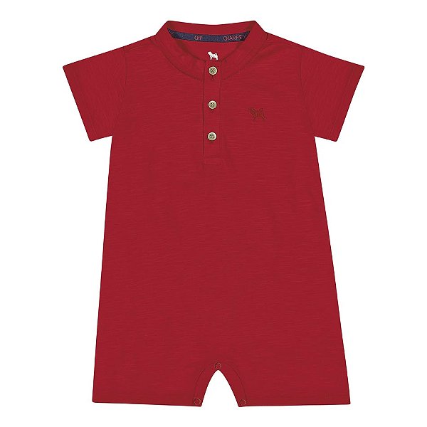 Macacao Bebe Vermelho Charpey