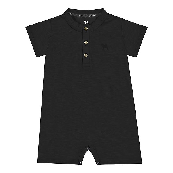 Macacao Bebe Preto Charpey