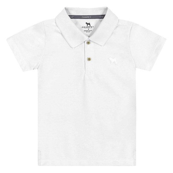 Polo Infantil Suedine Branca Charpey