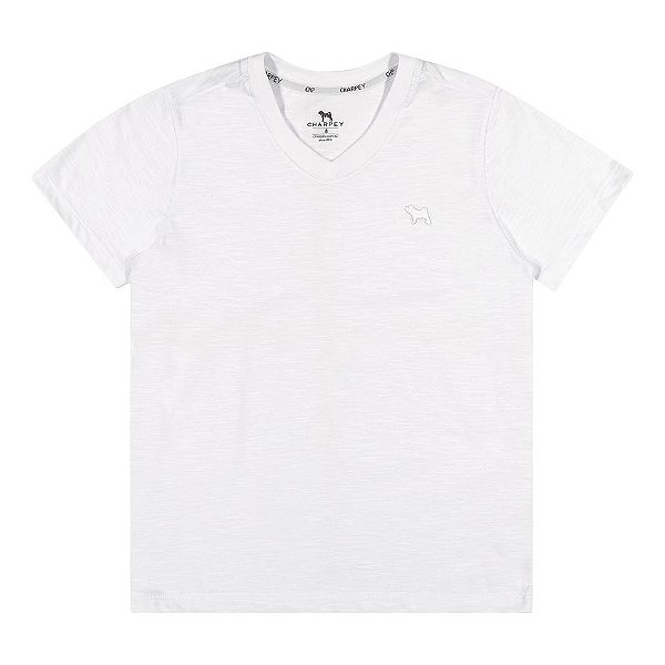 Camiseta Infantil Decote V Branc Charpey