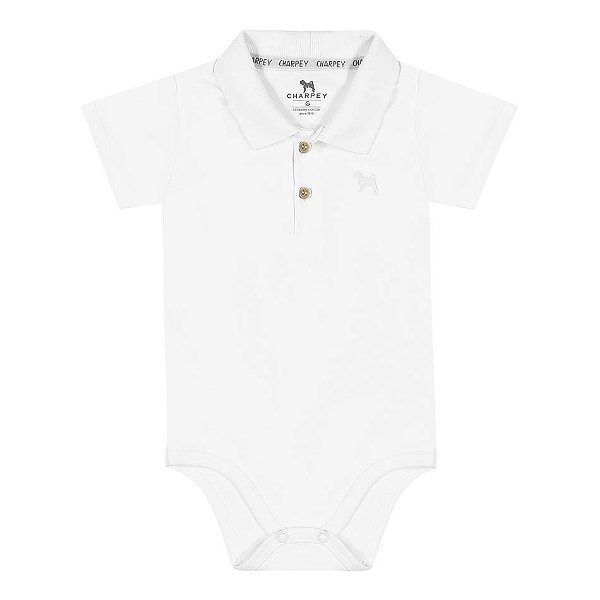 Body Bebe Polo Branco Charpey