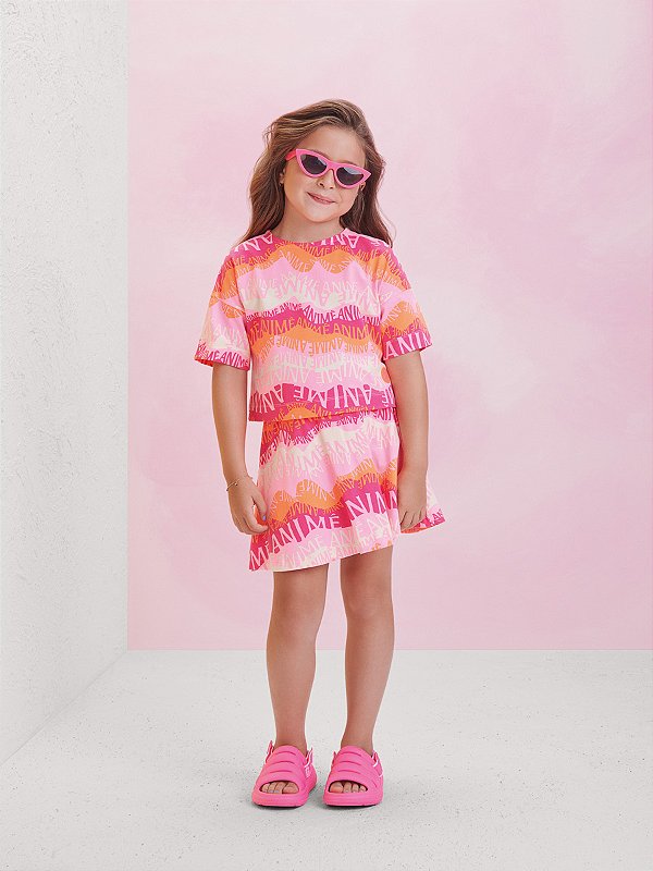 Conjunto Infantil Listra Ondulada Anime