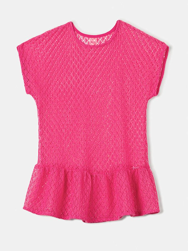 Vestido Praia Infantil  Rosa Pink Anime