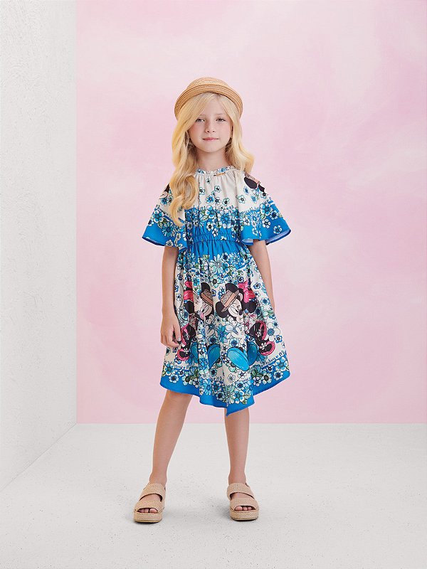 Vestido Infantil Minnie Licenciado Anime
