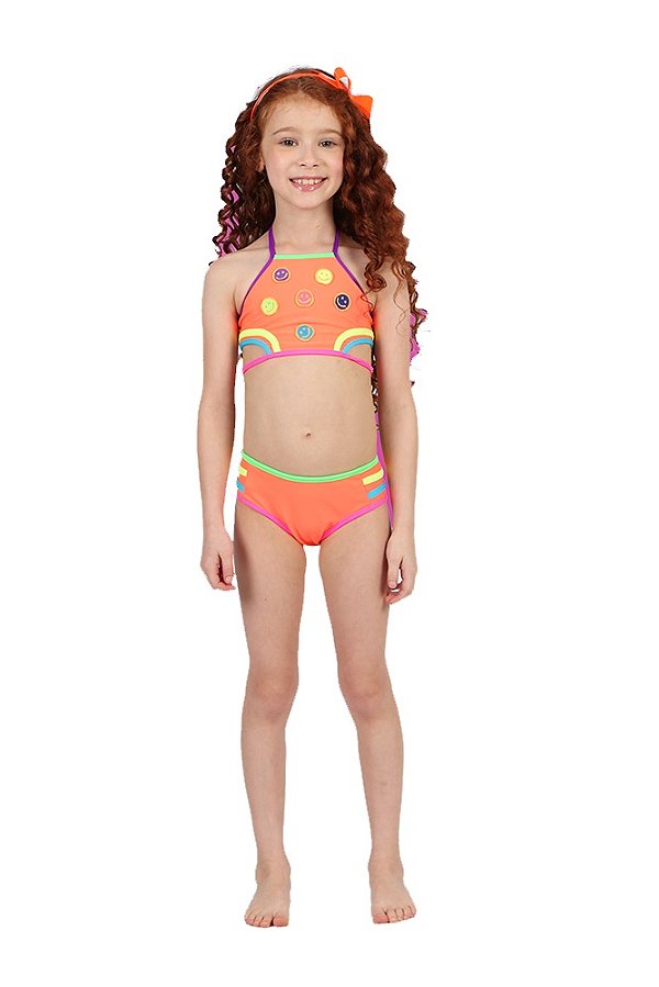 Biquini Infantil Laranja C/ Vivo Siri