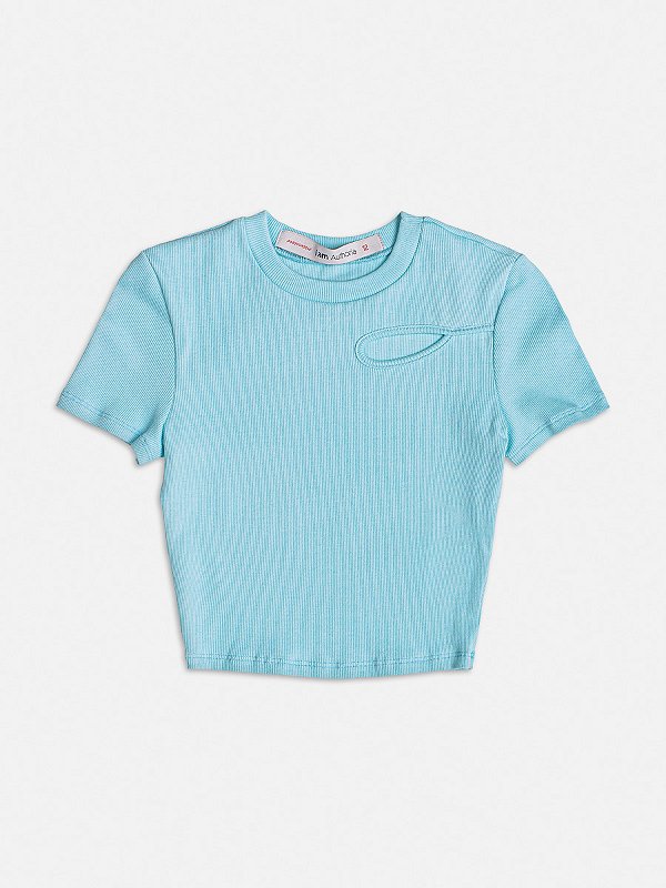 Blusa Canelada Verde Piscina I Am