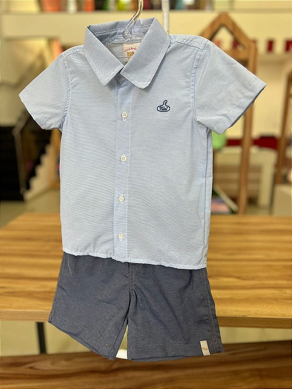 Conjunto Infantil Camisa Listra Nini Bambini