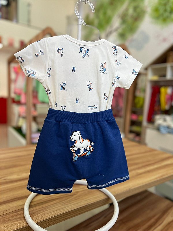 Conjunto Bebe Cão Triciclo Nini Bambini