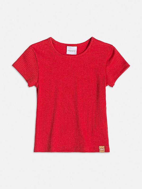 Blusa Infantil Canelada Vermelho Momi