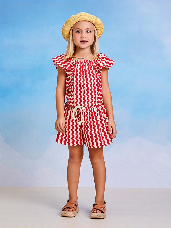 Conjunto Infantil Sianinhas Vermelho Momi