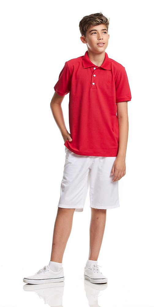 Polo Piquet Infantil Melancia Banana