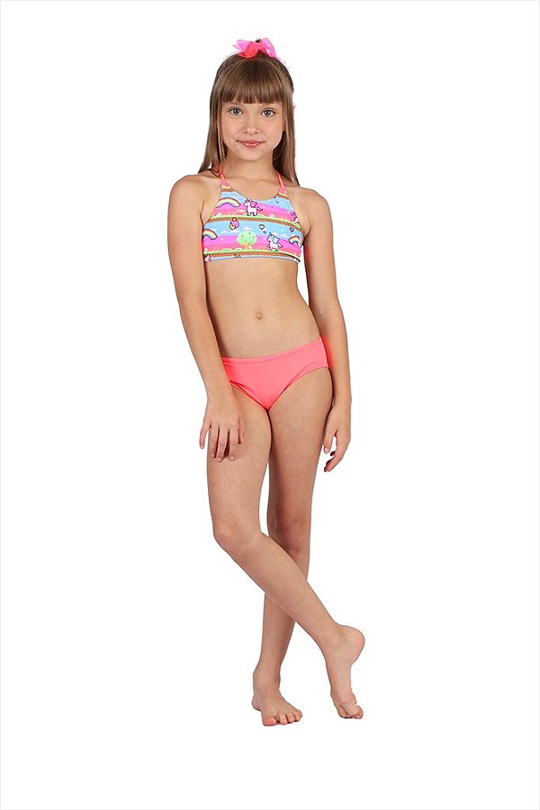 Biquini Infantil Unicornio Liso Siri Kid
