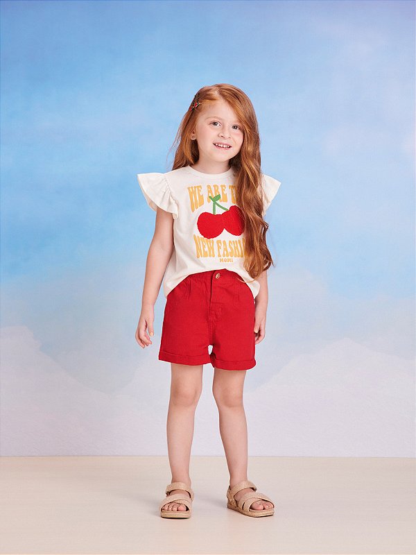 Blusa Infantil Arte Cereja Momi