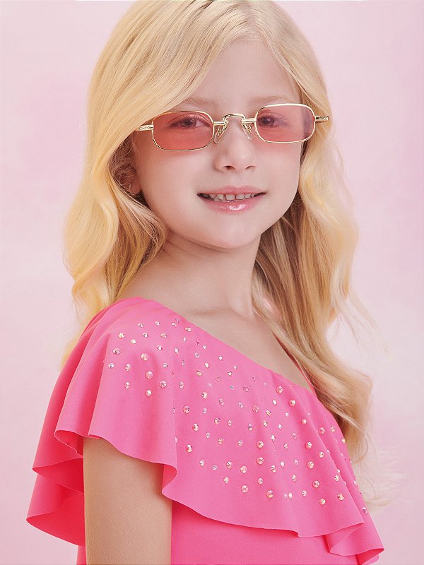 Maio Infantil Rosa Strass Anime
