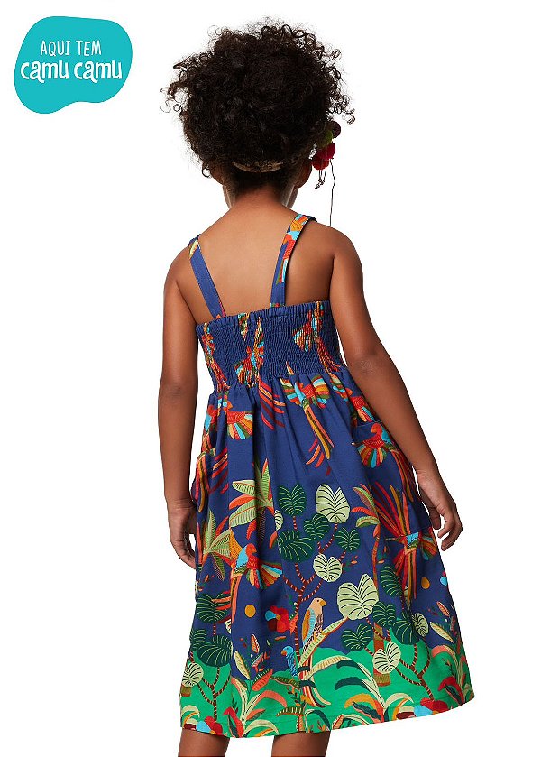 Vestido Infantil Alcas Revoada Camu Camu