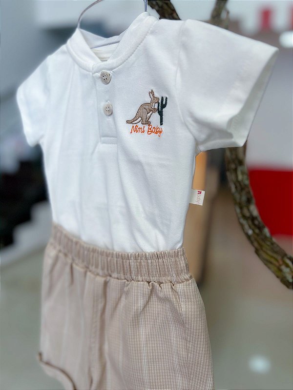 Conjunto Bebe Body Canguru Nini Bambini