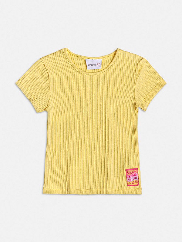 Blusa Infantil Canelada Amarela Momi