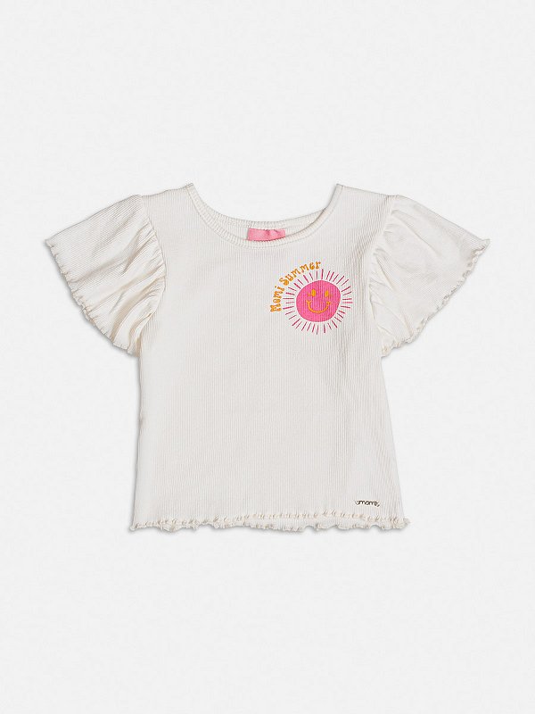 Blusa Infantil Manga Evase Solzinho Momi