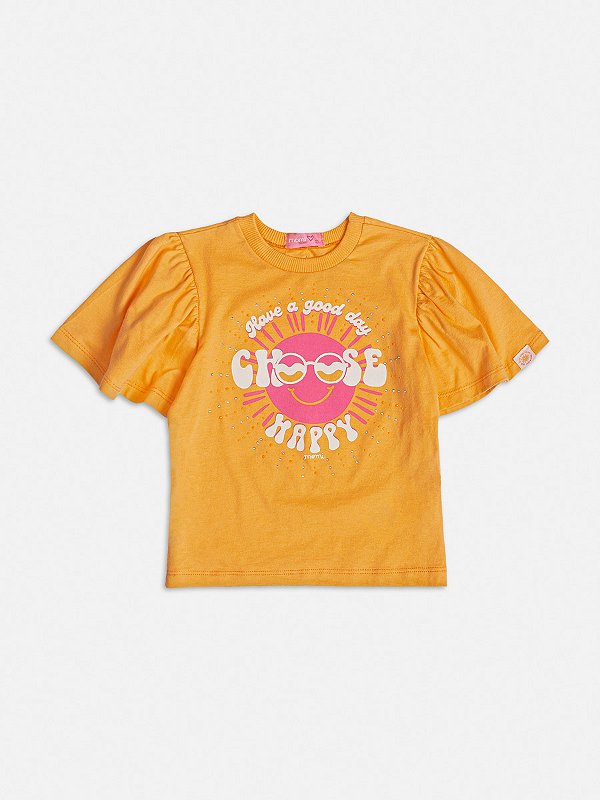 Blusa Infantil Choose Laranja Candy Momi